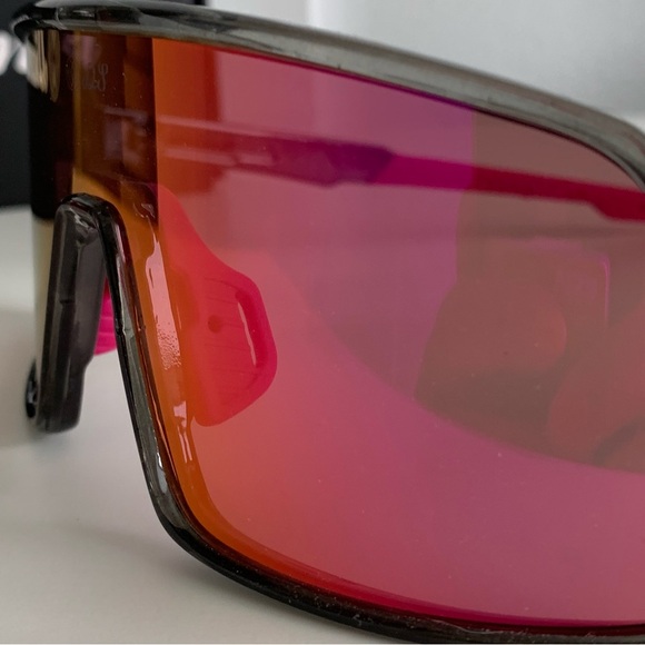 Diamond Eyewear Pink Gray Sporty Sunglasses Baseball Outdoor Fishing In Box Case - Picture 6 of 10